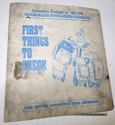 Drivability Problems 1983-1989 Nissan Mazda Toyota Honda Subaru VW sheet protect