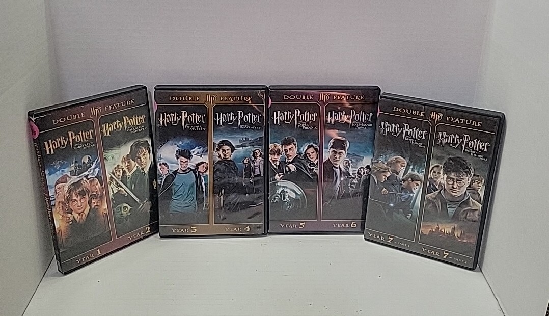 Harry Potter Years 1-7 Double Feature 8 DVD Full Set Lot | eBay