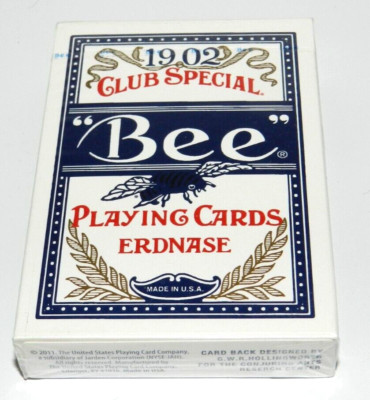 BEE PLAYING CARDS DECK 1902 CLUB SPECIAL ACORN BLACK ERDNASE NEW