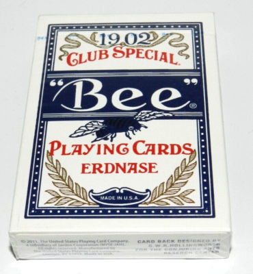 BEE PLAYING CARDS DECK 1902 CLUB SPECIAL ACORN BLACK ERDNASE NEW