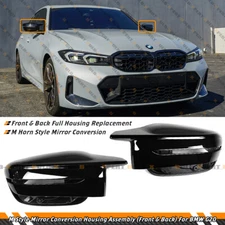 For 2019-25 BMW G20 330i 330e M3 Style Mirror Cover Conversion Housing Assembly 