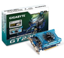 Gigabyte Nvidia GeForce GT 220, 1 GB DDR3, DVI, HDMI, VGA, PCIe, GV-N220OC-1GI