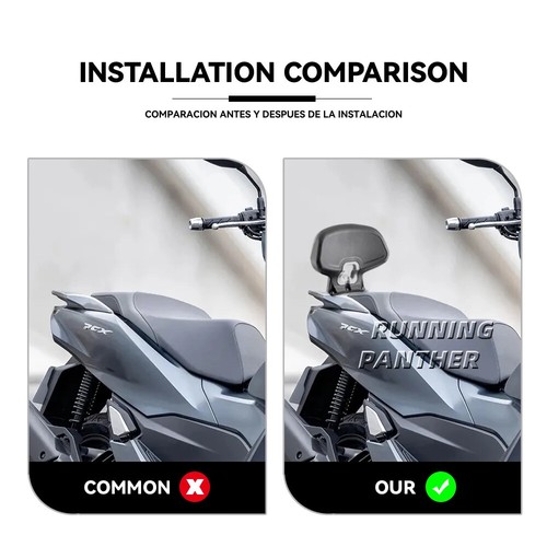 FOR HONDA PCX125 2014-2020 PCX150 Passenger Seat Backrest Cushion Back Rest Pad - Picture 6 of 9