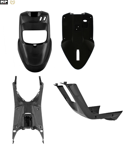 Kit Carénage 4 Coques Noir Pour MBK Booster Spirit 2 / Yamaha Bws 50 (Après 2004)
