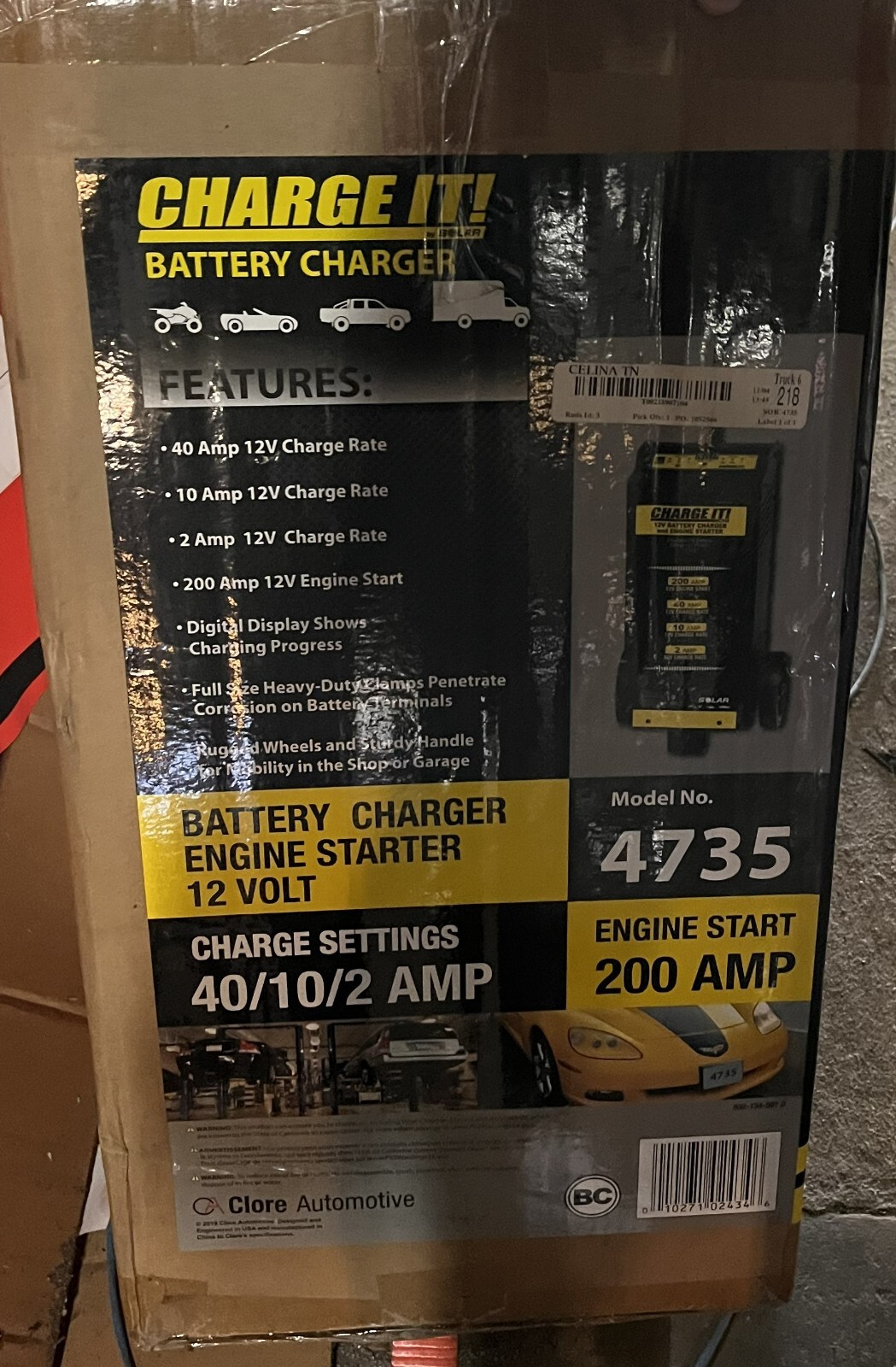 Solar 4735 Charge It! Battery Charger 12 Volt 40/10/2 Amp with 200 Amp