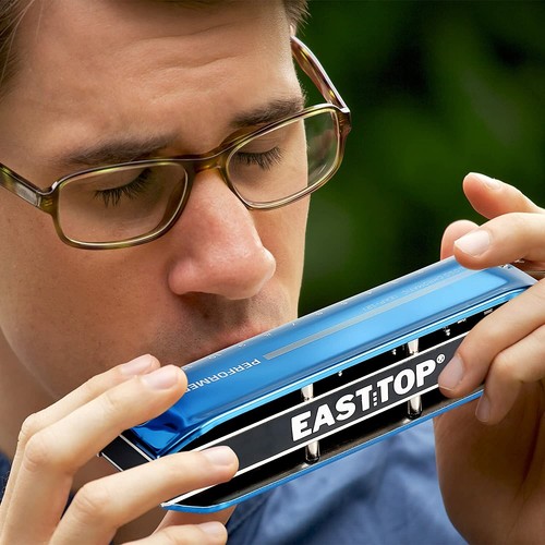 EASTTOP Chromatic Harmonica Key of C 16Hole 64Tone Mouth Organ Harmonica US Ship - Picture 3 of 7