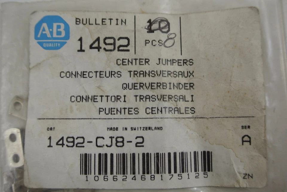 Allen-Bradley Center Jumpers Cat: 1492-CJ8-2 Ser. A LOT OF 8 - Image 2 of 4