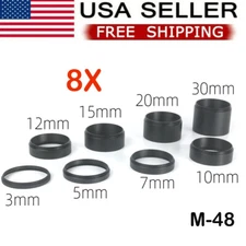 8PCS M48 Focal Length Extension Tube Kits for Astronomical Telescope T Ring US