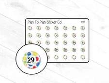 1221~~Pool Floatie Date Covers Planner Stickers.