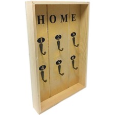Cassetta portachiavi da parete 6 ganci in legno per decoupage porta chiavi