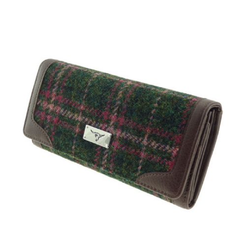 Glen Appin Harris Tweed Ladies Bute Fold-Over Purse LB2000 choice of colours - Picture 18 of 37