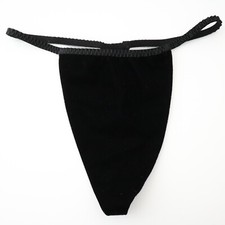 NEW Victoria's Secret VTG Y2K High Cut Satin Velvet String Thong Panties MEDIUM