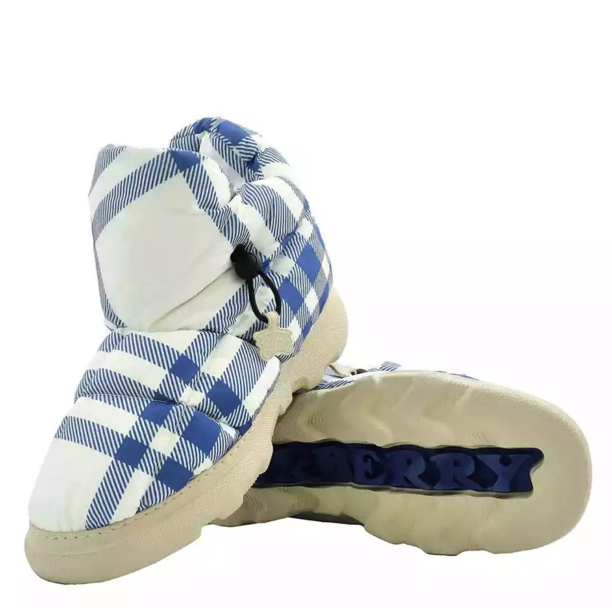 Burberry Check Pillow Drawstring Boots Brand New W/Box And