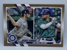 2021 Topps Update Mariners Rookie Combo Wyatt Mills Jose Goddy US80 Gold /2021