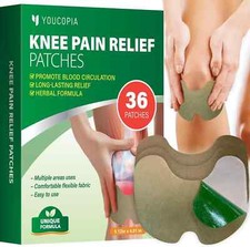 Knee Relief Heat Patches: 36 Cnt. Natural Herbal Relieving Plaster for Long Last