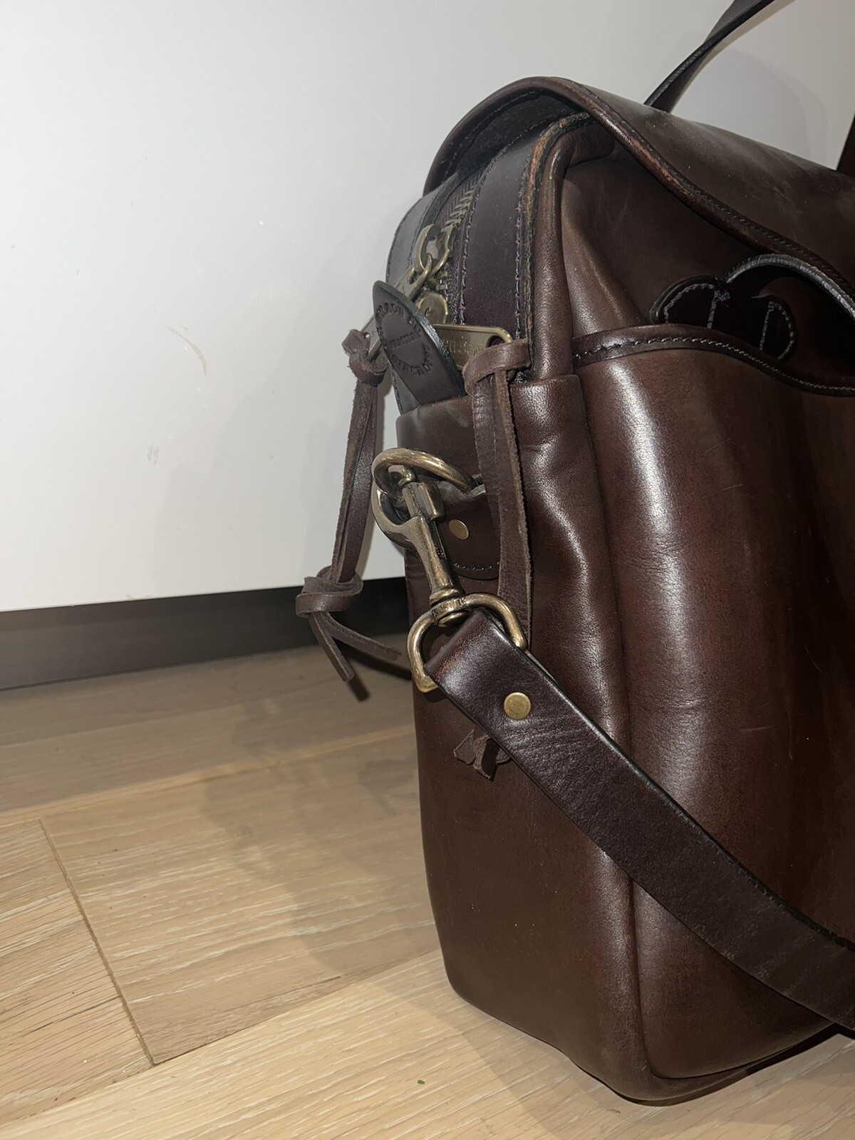 FILSON WEATHERPROOF LEATHER ORIGINAL BRIEFCASE SIERRA… Gem