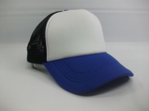 Plain Blank Hat Blue Black White Snapback Trucker Cap Ebay