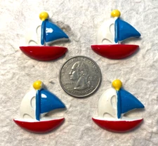10pc x1 1/8" Resin Sailor/Yacht Flatback Embellishments/Sea Life/Ocean/Fun SB621