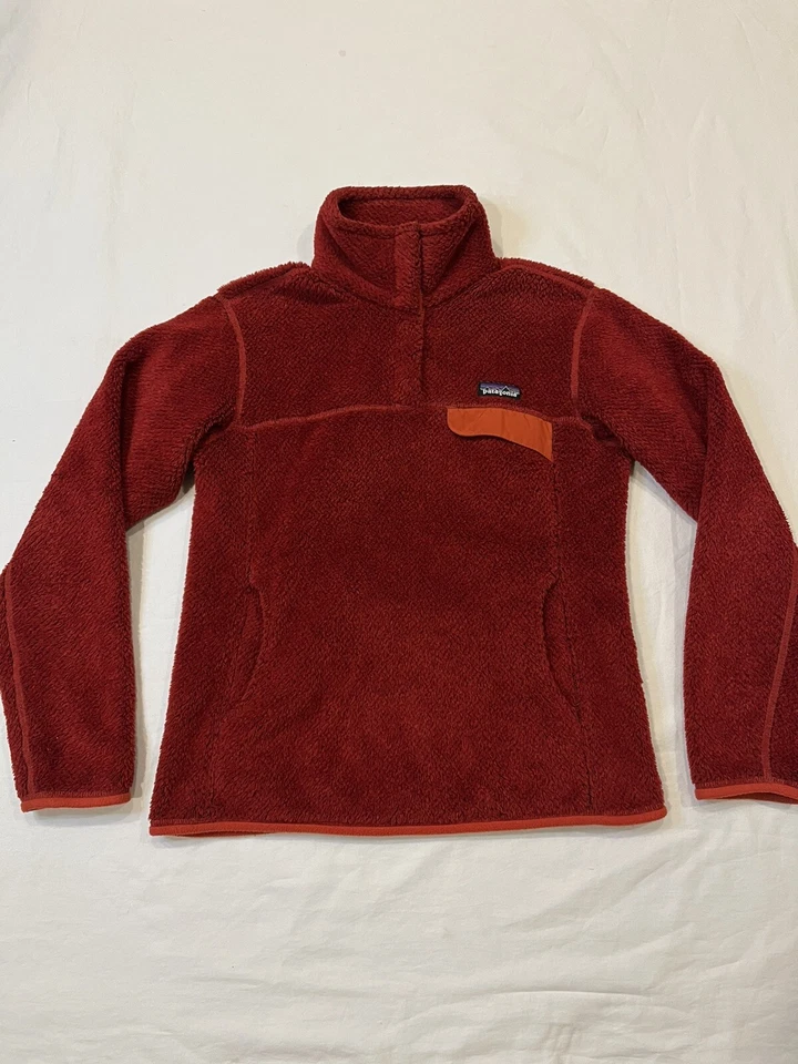 Pullover Patagonia Re-Tool Snap-T Pile polar difuso granate para mujer talla mediana