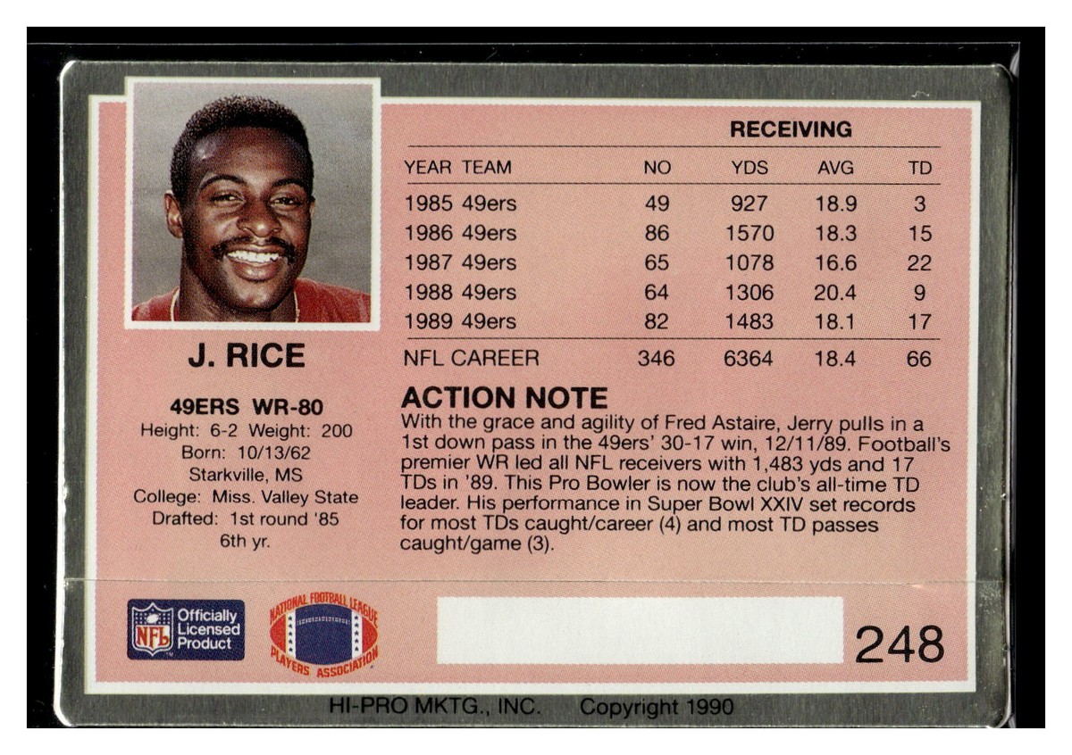 1990 Action Packed #248 Jerry Rice | eBay