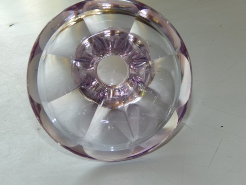 Vase Glas Böhmen um 1925 rosa-violett im Verlauf - Picture 5 of 10