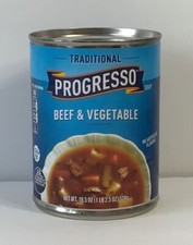 4 CANS Progresso Traditional Beef  Vegetable Soup 19 oz FREE SHIPPING 