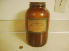 Vintage Brown Glass Jar ALLSPICE Country Store Counter Display STRAAYER MUSKEGON