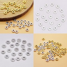 US 100 Pack Tibetan Silver Alloy Gossy Antique Spacer Beads with Hole 6 2mm