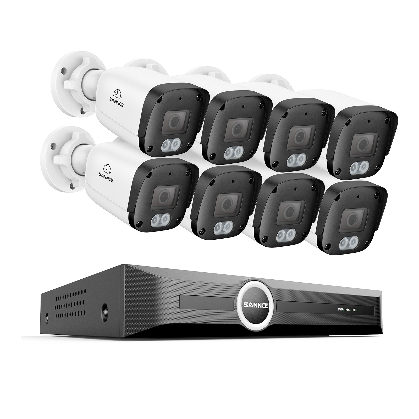 SANNCE 8CH NVR 3MP 5MP POE Security IP Camera System Outdoor