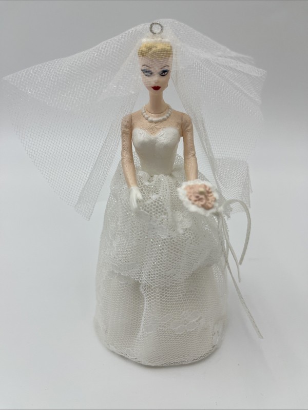 1997 Hallmark Keepsake Wedding Day Barbie Ornament with box 4th in Series GUC