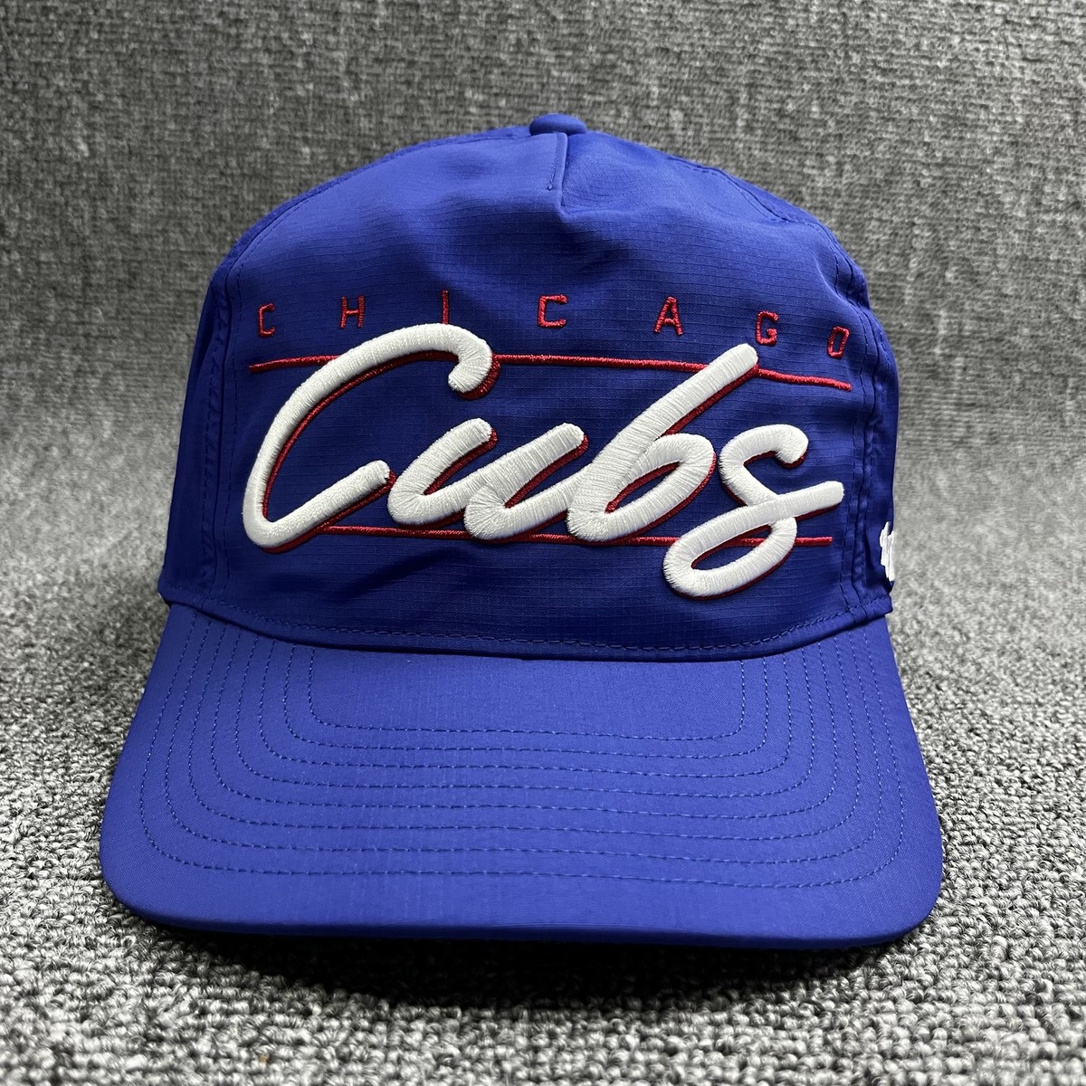 Chicago Cubs '47 Brand Cold Zone MVP DP Snapback Hat Blue Ripstop Chicago Script