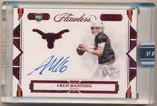 ARCH MANNING 2023 PANINI FLAWLESS RC ROOOKIE BLACK BOX AUTOGRAPH TEXAS AUTO 1/1