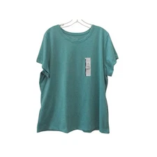 NWT TIME and TRU Aqua Storm Slub Crew Neck Short Sleeve T-Shirt XXL 20