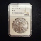 2018 W Burnished Silver American Eagle NGC MS70 .999 Fine Bullion Westpoint