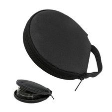 Small CD DVD Case 20 Capacity, Portable CD Storage Binder with Round Dividers,