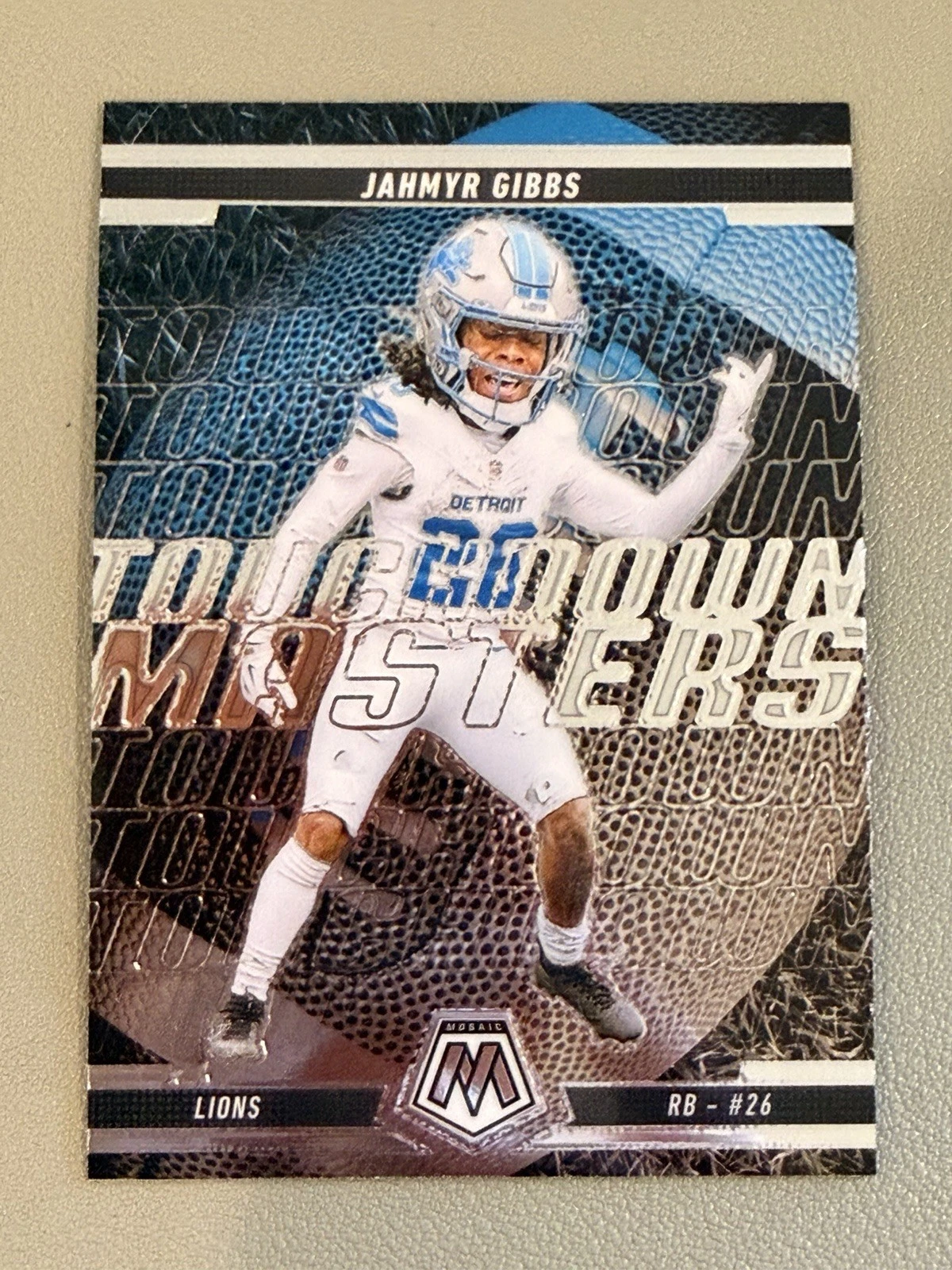 2025 Mosaic Touchdown Masters Jahmyr Gibbs #6 Brown Mosaic