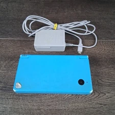 Nintendo DSi Handheld Game Console TWL-001 Aqua Blue Complete Charger/Stencil
