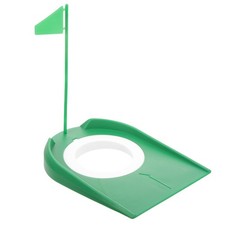 Green Plastic Golf Training Aid Reusable Putting Cup for Practice Sessions