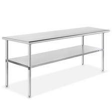 Stainless Steel 72" x 24" NSF Commercial Kitchen Work Food Prep Table