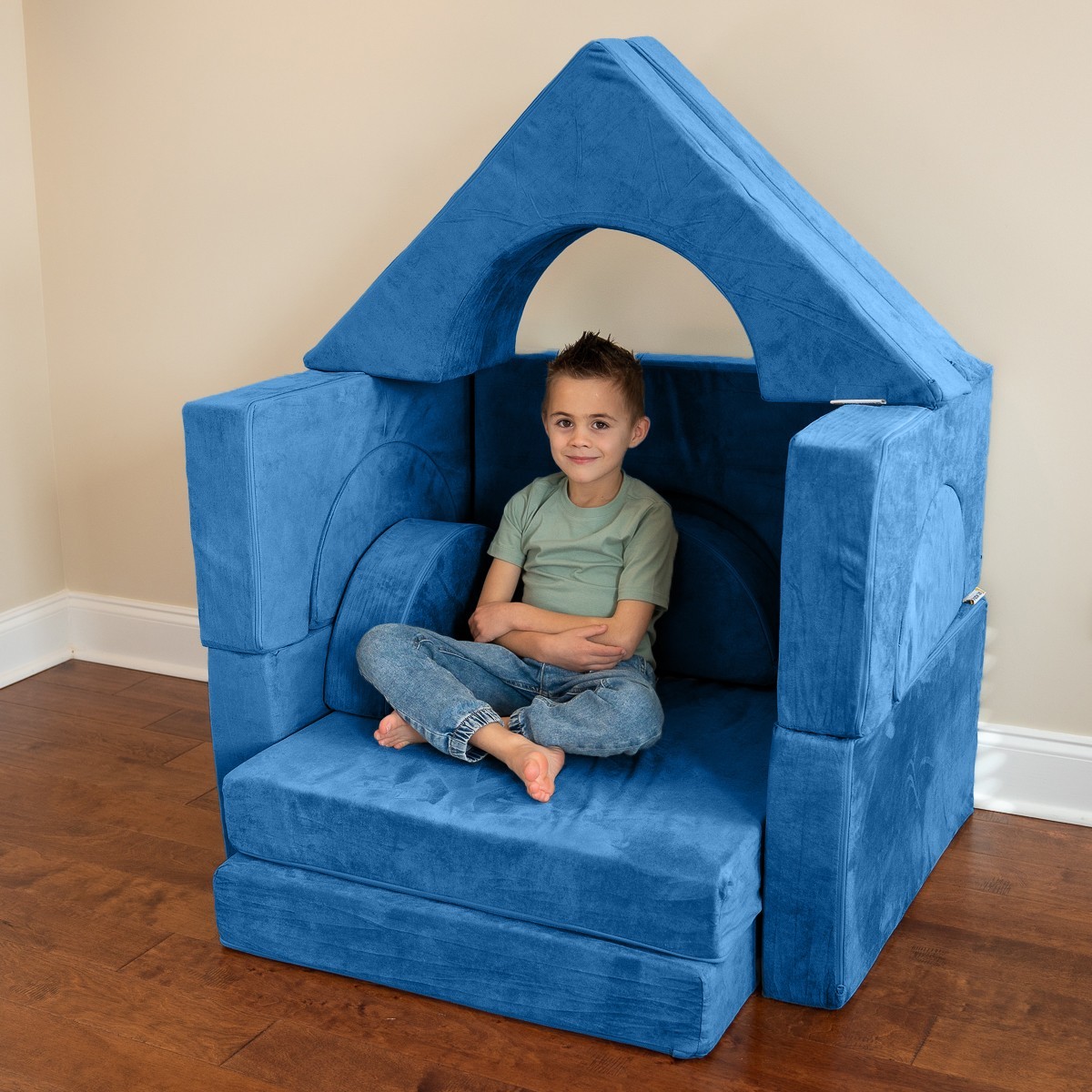 Kids Couch Sofa Toddler Modular Building Fort and Play Set Foam (14-Pieces)