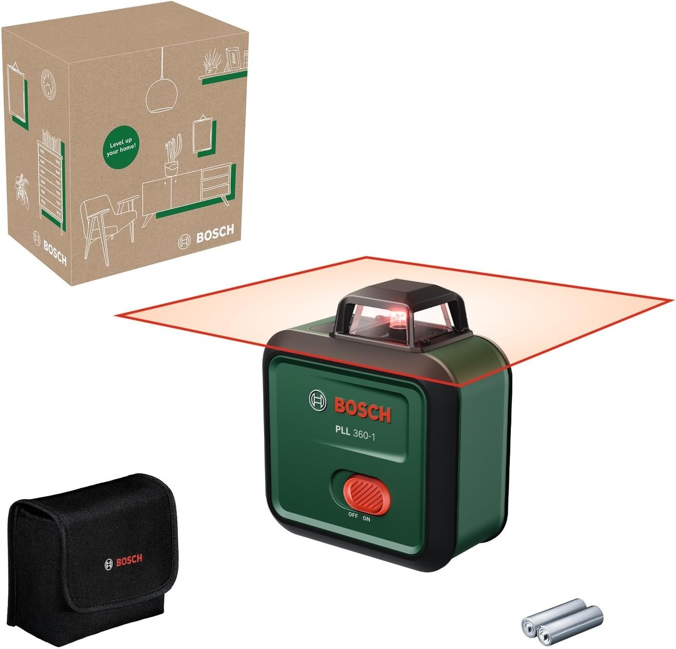 Kit Livella Laser Bosch PLL 360-1 con Treppiede TT 120 - Precisione 12m