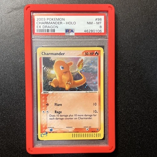 Nintendo Charmander 98/97 Secret Rare Holo Pokémon TCG Card EX Dragon PSA 8 2003