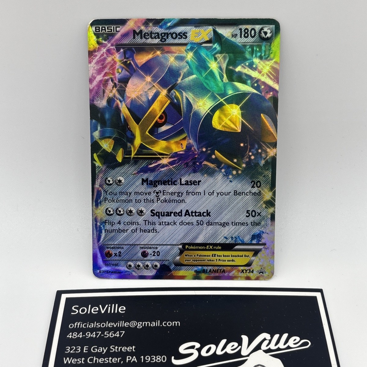 Metagross EX XY34 - Black Star Promo Shiny - Pokemon XY Holo Card