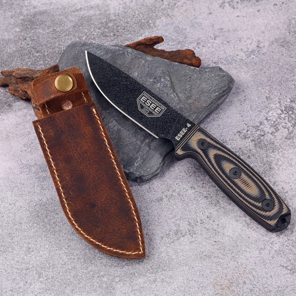 Заказные кожаные ножны для ножей ESEE 4 5 6 с фиксированным лезвием и зажимом для ремня - Изображение 4 из 4