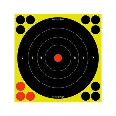 Birchwood Casey Shoot N C 8 Inch Bullseye Reactive Shooting Targets 6 Pack
