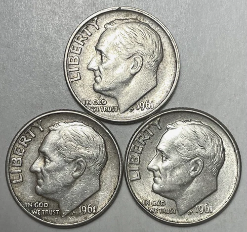Photo of a 1961-D Roosevelt Dime from an eBay listing that sold on Jul 20, 2026