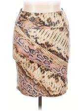 White Birch Women Brown Casual Skirt XL