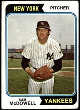 1974 Topps #550 Sam McDowell VGEX C6