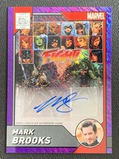 Mark Brooks 2025 Topps Chrome Marvel Comic Book Artist Purple Shimmer Auto /75