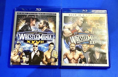 WWE Wrestlemania 27 & WWE Wrestlemania 28 Blu-Ray Dvd Very Good Condition